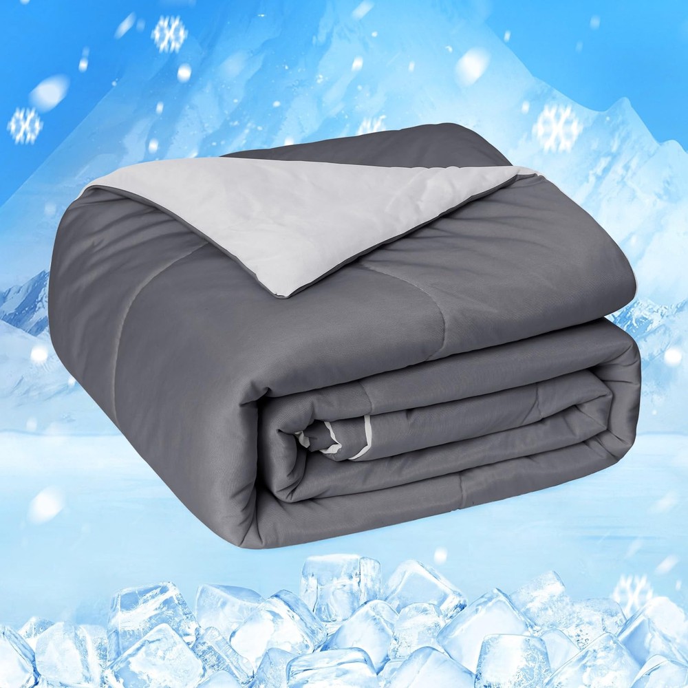 HOMFINE Cooling Comforter Japanese Double-Sided Cold Tech Fabric Co… Fast Ship