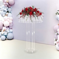 Acrylic Flower Stand 31.5inch Tall Wedding Centerpieces Flower Stand Single Tier
