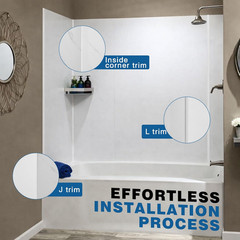 6 Pack Aluminum Trim Kit for Shower Walls & Tub Surrounds – Easy DIY Finish