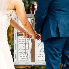A Cord of Three Strands Wedding Ceremony Sign 16×22 in – Unity Rope Cross Braid