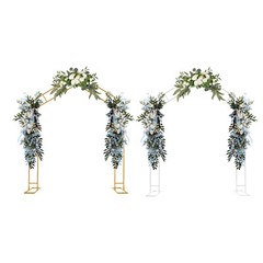 7.9ft Feet White/Gold Metal Arch for Wedding Party Decoration-Free&Fast Shipping