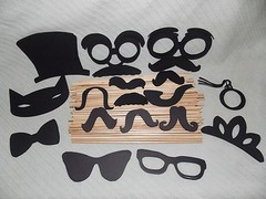 DIY Photo Booth Props of Various Mustache Funny Face Kit Party Special Occasion