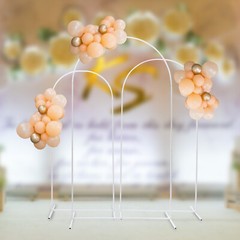 Wedding Arch Backdrop Stand 5.9 ft/6.6 ft/7.2 ft Set of 3 Metal Backdrop Arch
