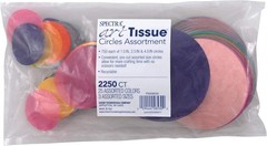 Pacon Spectra Bleeding Tissue Circles P0058530, 25 25 Assorted Colors