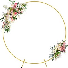 Wokceer Round Backdrop Stand 7.2FT Circle Balloon Arch Frame Kit, Wedding