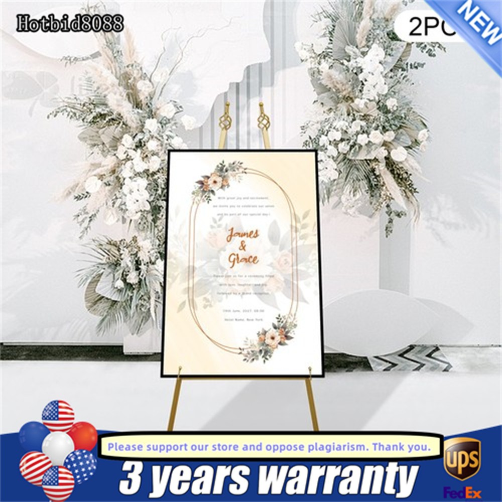 2* Wedding Sign Display Easel Stand Metal Poster Easel Advertising Display Rack