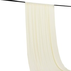 5 ft x 10 ft IVORY 4-Way Stretch Spandex Divider Backdrop Curtain Party Wedding