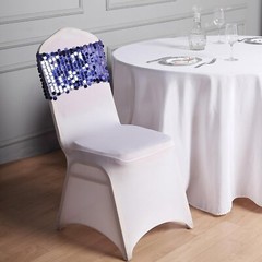 6 White SPANDEX CHAIR COVERS for Wedding Banquet Party Reception Decorations