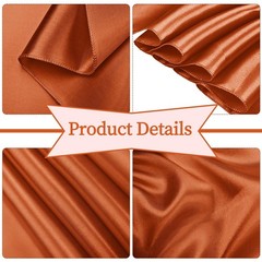 Fani 120 PCS Satin Chair Sashes, 7×78 Inch, Terracotta