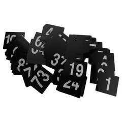 100Pcs Wedding Table Number Cards Black PVC for Party Cafe Restaurant Seating