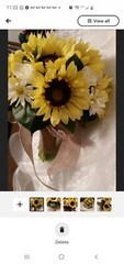 Bridal Bouquet, Sunflowers, White Roses, Greenery, Daisies, Wedding Flowers