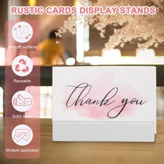 8 Pcs Wood Place Card Holders for Food Signs, White/Wood Color