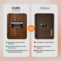 No Soliciting Sign for House Funny, No Soliciting Sign for Front Door, 6×4 In…