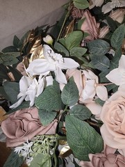 Ling’s Moment Wedding Stands with Flowers – 7.2FT, 6FT Set of 2, Dusty Rose 1652