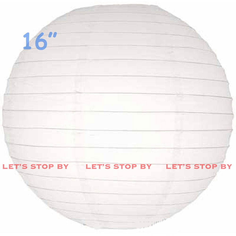 6 White 16″ Paper Chinese Lantern Lamp Shade Wedding Party Decoration Supplies