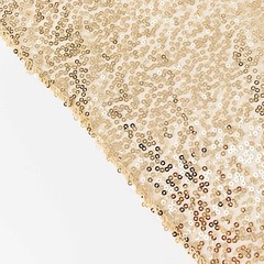 2 CHAMPAGNE 8ft x 2ft Sequined Backdrop Curtain with Rod Pockets Wedding