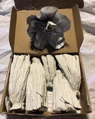 Paper Flowers White Foil Wedding DIY Party Decor Craft Small Backdrop 6 Pieces