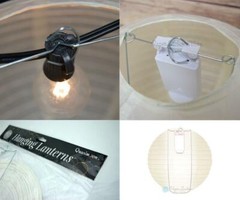 14″ Ivory Round Paper Lantern, Even Ribbing, Hanging Decoration