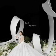 Wedding Curve Wave Arc Spiral Elastic Cloth Cover Modeling for 35CM PVC Board