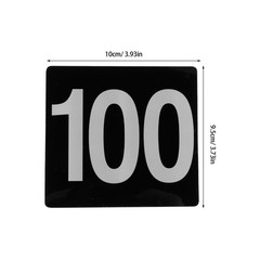 100Pcs Wedding Table Number Cards Black PVC for Party Cafe Restaurant Seating