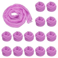 15Pcs Stocking Flower Fabric 65cm/26″ for DIY Mesh Flowers Making, Light Purple