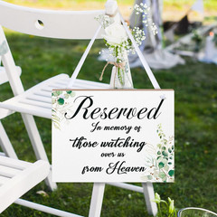 Reserved Signs for Wedding Wood in Loving Memory Wedding Sign in Memory of Paren