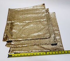 Sequin gold PILLOW COVERS 18″ x 18″ Square Cushion (3 Pieces)