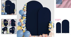 Double-Sided Arch Cover Set – Navy Blue, 2 Pieces
