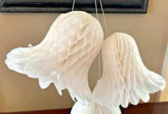 White Paper Honeycomb Wedding Bells Decorations Hanging Set of 4, 6″, 4.5″, 3.5″