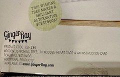 Wooden Wishing Tree Wedding Guest Book Alternative 3D White 70 Heart Tags – NEW