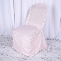 50 Blush POLYESTER BANQUET CHAIR COVERS Wholesale Wedding Party Decorations