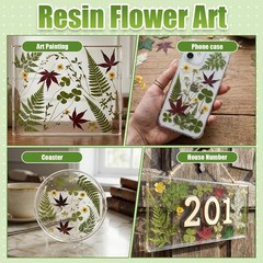 110+ Pcs Dried Flowers Leaves for Crafts, Real Pred Flowers Dry Leaves