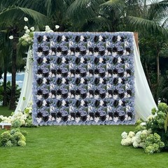 12 pcs Flower Wall Panel 15x15in Artificial Silk Rose Backdrop for Wedding Party