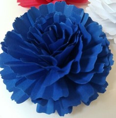 Paper Flower Handcrafted 3.5″ Red White & Blue Carnation Wedding Party Backdrop