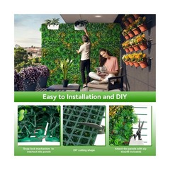 Grass Wall Panels Roll, 40″x120″(33.33 SQFT) Artificial Grass Backdrop Wall w…