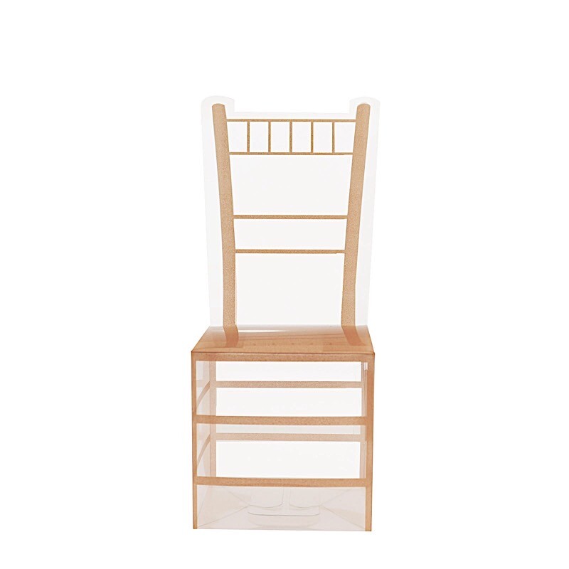 25 Clear Gold Plastic Favor Boxes Chair Shaped Party Gift Holders Party Events