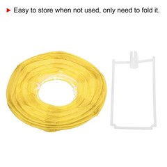 6pcs 4 Inch Folding Hanging Paper Lanterns Small Lampshade Yellow