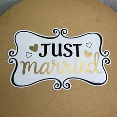 Used Large Just Married Magnet for Wedding Car Or Truck-12’X7.5’-Free Shipping