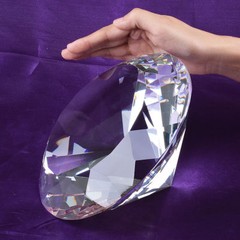 200mm Huge Clear Crystal Diamond Paperweight Wedding Centerpieces Gifts