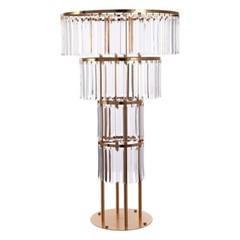 Gold Crystal Flower Stand Round Pedestal Stand Flower Stand for Wedding Decor