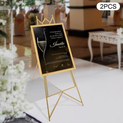 2Pcs Easel Stands Steel Poster Easel Easel Tripod Wedding Art Exhibition Display