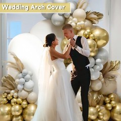 Arch Backdrop Cover Set 2 Sided Stretchy Spandex Fitted 7.2 ft, 6 ft White