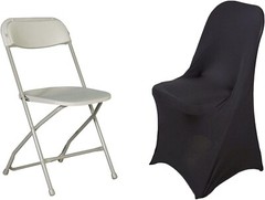 Efavormart 30 PCS Stretchy Spandex Fitted Folding Chair Cover