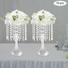 10PCS Flower Stands Crystal?Flower Stand 13.8″ Height Flower Arrangement Stand
