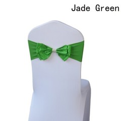 10pcs Chair Cover Sash Bowknot Spandex Satin Bow Stretch Ribbon Wedding Party
