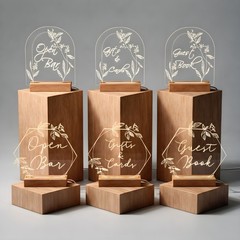 LED Light-Up Acrylic Event Sign for Ceremony | Open Bar Sign