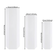 3Pcs Acrylic Display Stand Cake Flower Pedestal Stand For Party Wedding Retail