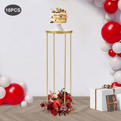 10Pcs Gold Metal Flower Stands for Wedding Centerpieces & Table Decor