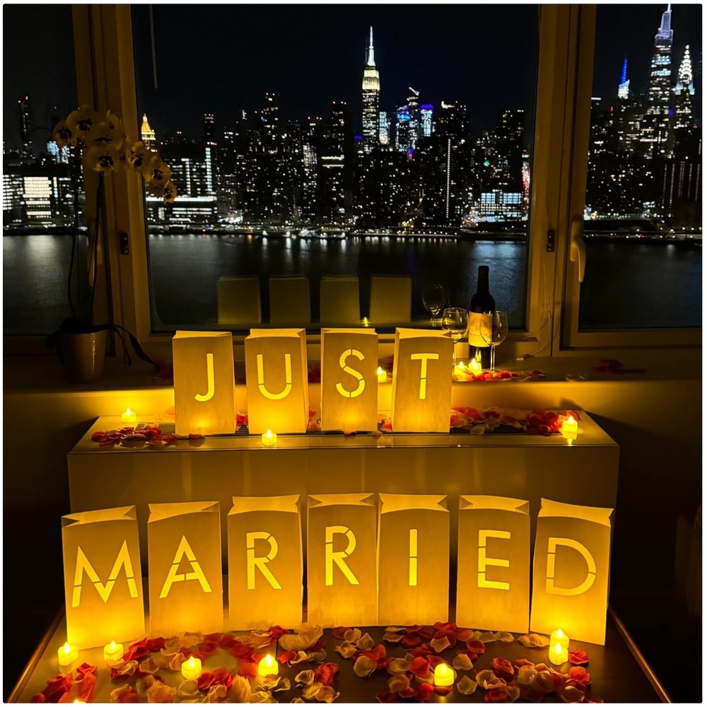 White Luminary Bags for Just Married Decor – 2020 Pieces