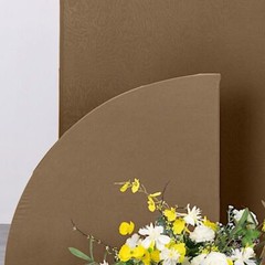 4 Matte TAUPE Fitted Spandex Half Moon Wedding Arch Backdrop STAND COVERS Party